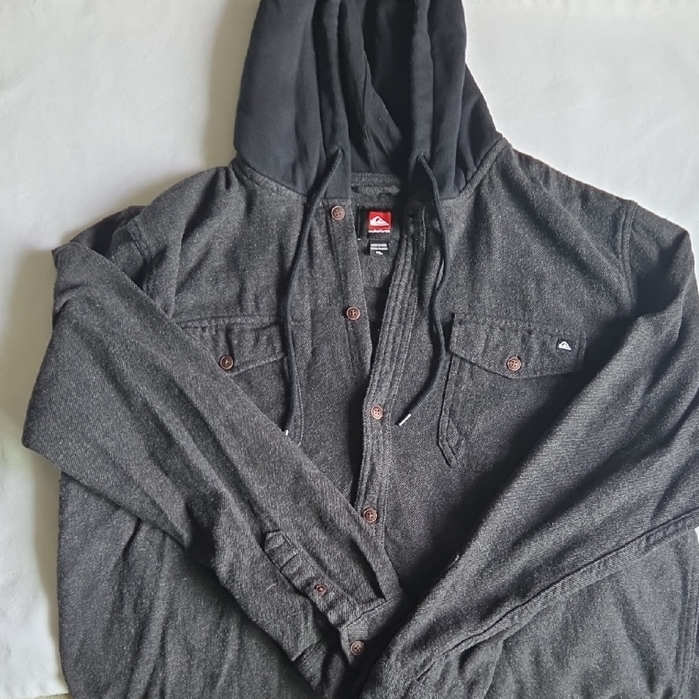 Quiksilver Charcoal Hooded Shirt
